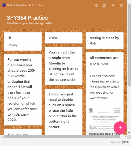 padlet discussion board