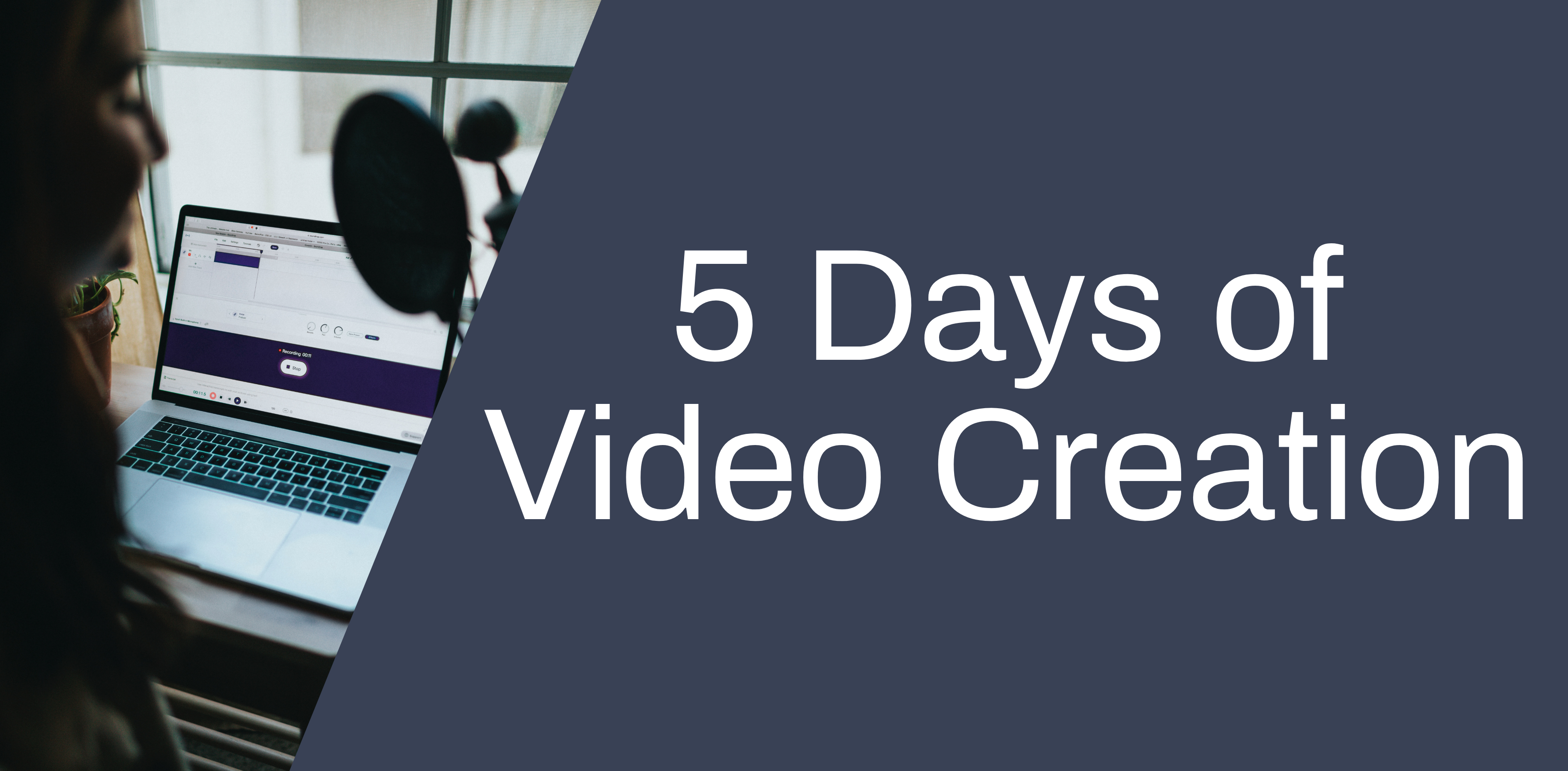 5 days of video creation featured image person creating a screen recording